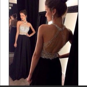 Long blue prom/formal dress